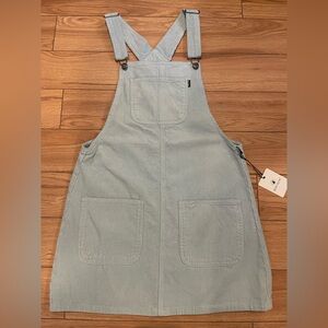 NEW 🌊 Body glove DAYDREAMER CORDUROY OVERALL DRESS - AQUA small